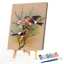 Oil Paint By Numbers DIY Bird and Flower Digital Painting Wall Art Handicra