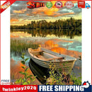 Painting By Numbers Kit DIY Boat Grove Hand Painted Canvas Oil Art Picture