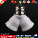 E27 Base Light Lamp Bulb Socket 1 to 2 Splitter Adapter Converter Socket Newly