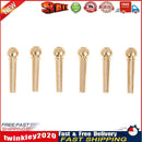 6pcs Guitar Fittings Solid String Pegs Guitar Bridge Pins Pure Copper Newly
