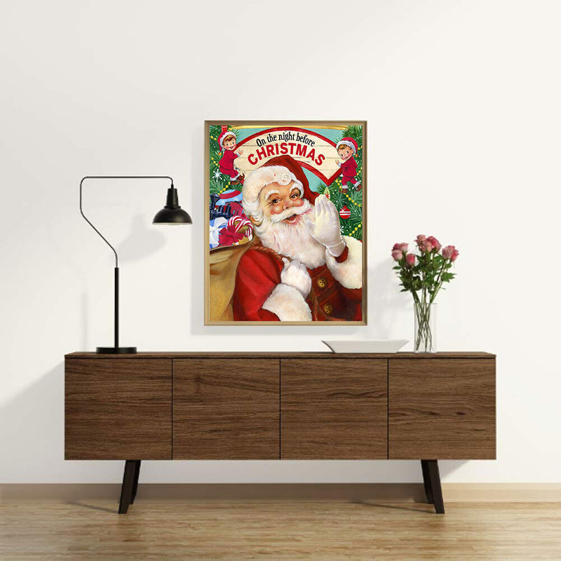 Santa Claus 5D DIY Diamond Painting Kits Full Round Drill Wall Decoration Kuns