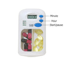 2 Grid Pill Box Alarm DIY Digital Portable Pill Organizer Timing Reminder