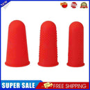 Anti-slip Hot Glue Gun Finger Caps Silicone Finger Cover Sleeve (Red 3pcs)