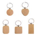 25x Leere Holz Keychain SchlÃ¼ssel Ringe Tags Charme Handtasche Geldbeutel