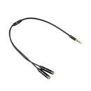 asiprop 3.5mm Male to 3.5mm Male Headphones + Microphone Audio Splitter K
