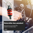 Shock Absorber Motorbike Keychain Cool Motorcycle Key Ring Kit (Black+Red)