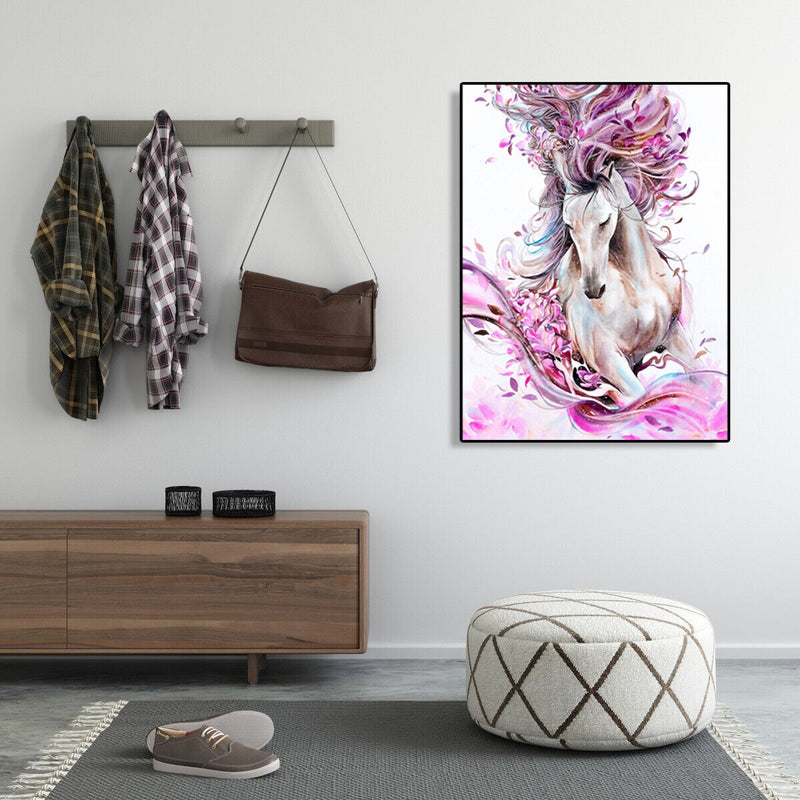 Painting By Numbers DIY Flower Horse Hand Painted Canvas Oil Art Picture Kit