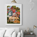 #A Farm Animals Oil Paint By Numbers Kit DIY Acrylic Painting on Canvas Frameles