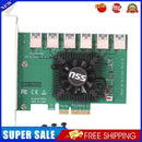 PCI Express 4X 20Gb 1 to 6 Riser Card Mining Miner PCI-E USB3.0 Extenders