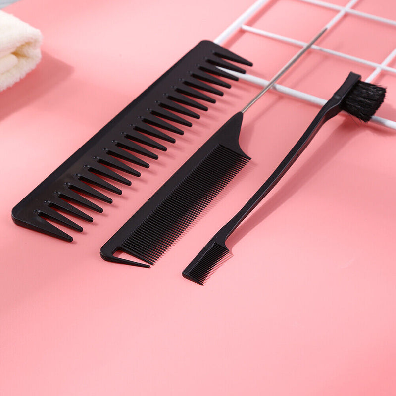 5pcs Scalp Massage Hairbrush Paddle Comb Wide Tooth Comb Set for Hair Detangling