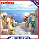 5D Full Round Drill Diamond Painting Castle Steps DIY Cross Stitch Picture Decor