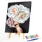 40x50cm Oil Paint By Numbers Flower Girl Frameless Picture Home Room Decoration