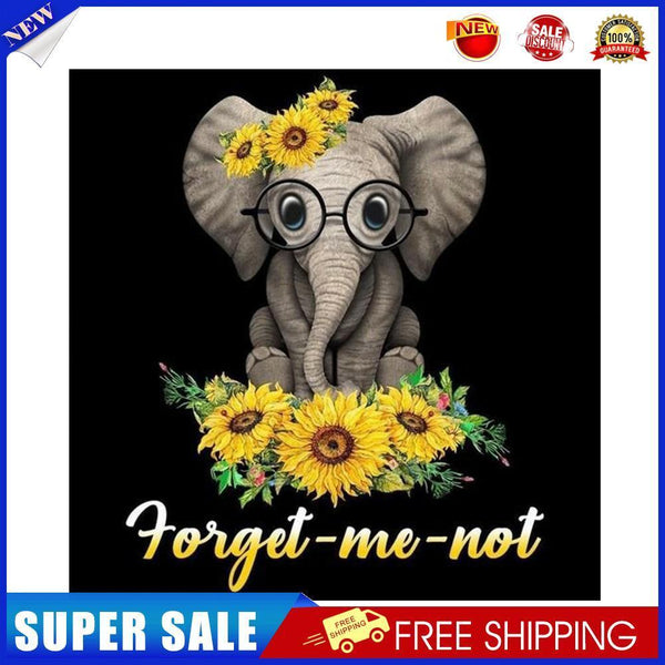 5D DIY Full Round Drill Diamond Painting Mosaic Cartoon Elephant Pattern