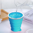 250mL Portable Foldable Silicone Cup Outdoor Retractable Ultra-thin Drinking Mug
