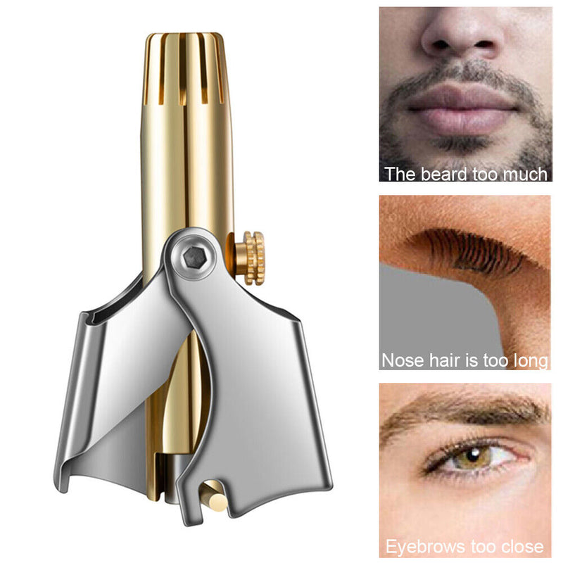 #A Stainless Steel Manual Nose Trimmer for Men Nose Cleaner Razor Shaver Washabl