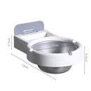 Suction Wall-mounted Ashtray Stainless Steel Cigarette Ash Tray (White) Newly