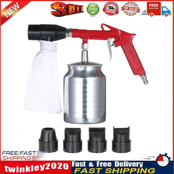 Pneumatic Sandblaster Spray Gun Anti-rust Sand Blasting Power Tools Kit Newly
