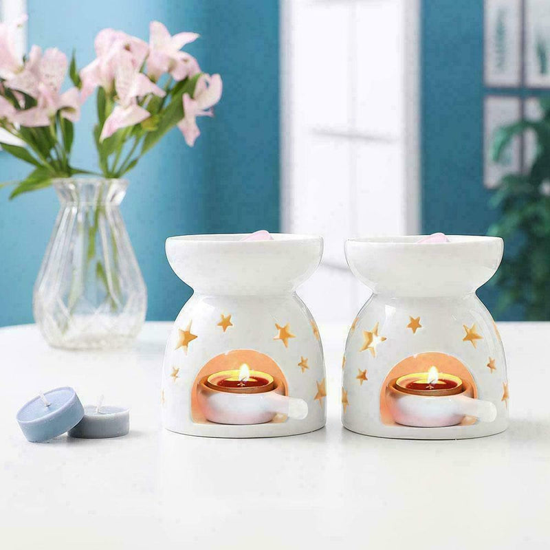 1X Ceramic Aroma Burner Essential Oil Burner Aromatherapy Candle M2W2