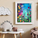 5D DIY Full Round Drill Diamond Painting Oil Paint Flower Handmade Art Orna