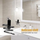 Hair Dryer Holder Blower Bracket Hanging Bathroom Accessories (Black) Newly