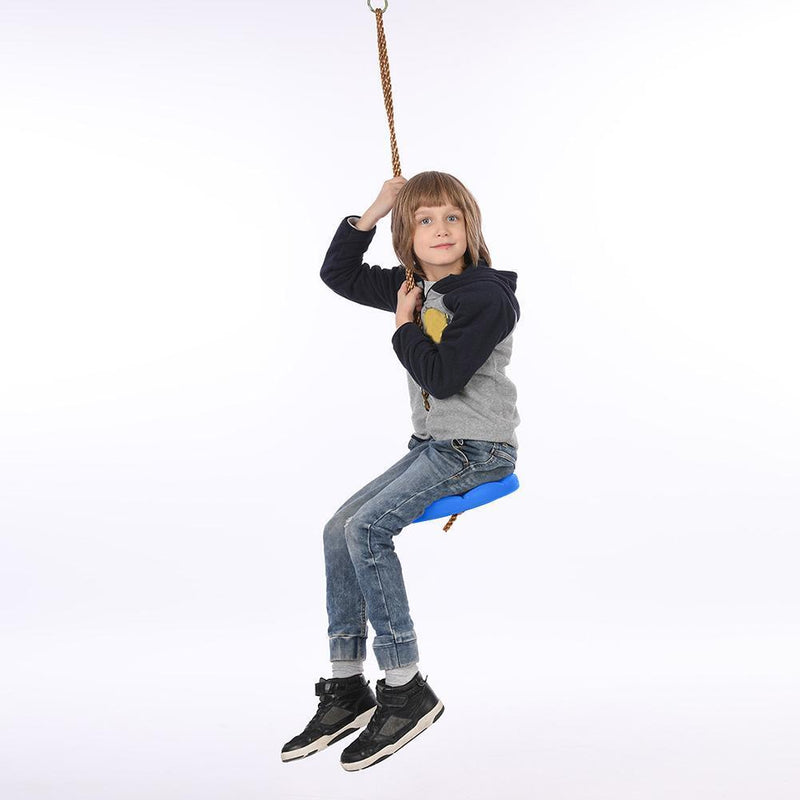 Safe Indoor Outdoor Plastic Disc Monkey Kids Swing Fitness Swingset (Blue) Newly