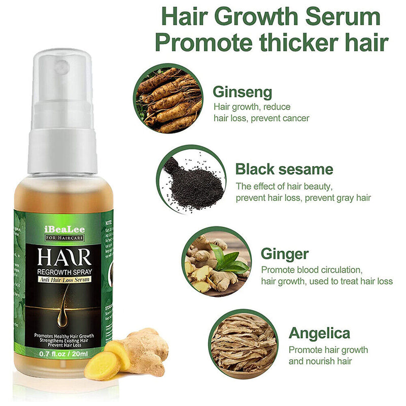 iBeaLee Ginger Fast Growing Hair Essential Oil Beauty Prevent Hair Loss Liquid