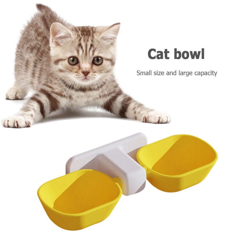 Wall Mounted Double Pet Bowls Moisture-proof Mouth Cats Dogs Auto Water Feeder