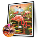 5D Diamond Painting Kit Sunset Flamingo Full Round Drill DIY Wall Crafts Mo