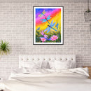 Diamond Painting 5D Full Round Drill Mosaic DIY Colorful Dragonfly Art Decor Kit