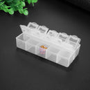 2Row 10Grid Portable Plastic Box Holder Storage Container Case(White)