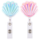 Cards Anti-Lost Clip ID Name Card Badge Holder Retractable Shell Shape Lanyards