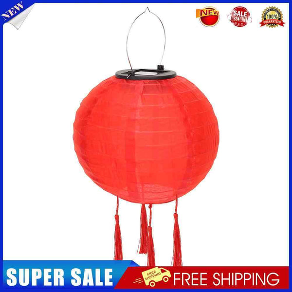 Solar Lantern Lamp Waterproof Nylon Hanging Light Outdoor Festival Decorati