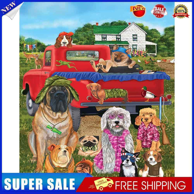 #A Farm Animal Oil Paint By Numbers Kit DIY Frameless Drawing Picture for Adults