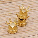 4PCS UNIVERSAL CROWN STYLE CAR TIRES AIR VALVE STEM CAP AUTOMOBILE TIRES STE