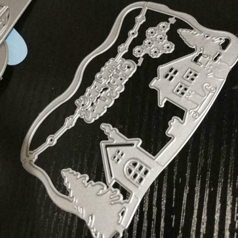 Metal Cutting Dies Cut Die Christmas Scene Scrapbook Stencil Paper Craft I4I6