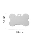 alloy Double Sided Identification Engraved ID Name Brand Bone Shape Pet Tag