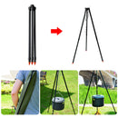SUNDICK Campfire Tripod Outdoor Camping BBQ Cooker Hanger 3 Sections Adjustable