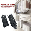 2pcs 6 inch Cabinet Drawer Slide Three-Section Duffer Damping Mute Track Newly