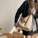 Fashion Women Corduroy Shoulder Bag Female Winter Large Capacity Tote Handbags