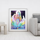 Girl White Horse 40x50cm Oil Paint By Numbers Picture DIY Modern Wall Art Newly