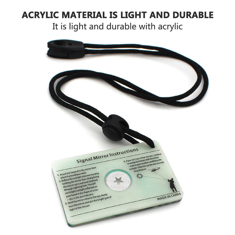 Multifunction Survival Marine Kayak Emergency Rescue Signal Mirror Outdoor