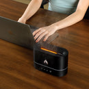 Flame Air Humidifier Essential Oil Aroma Diffuser Ultrasonic Mist (Black)