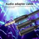 6.35mm Male to 2 6.35mm Female Cable Adapter 1/4Y Splitter Stereo Audio Cord