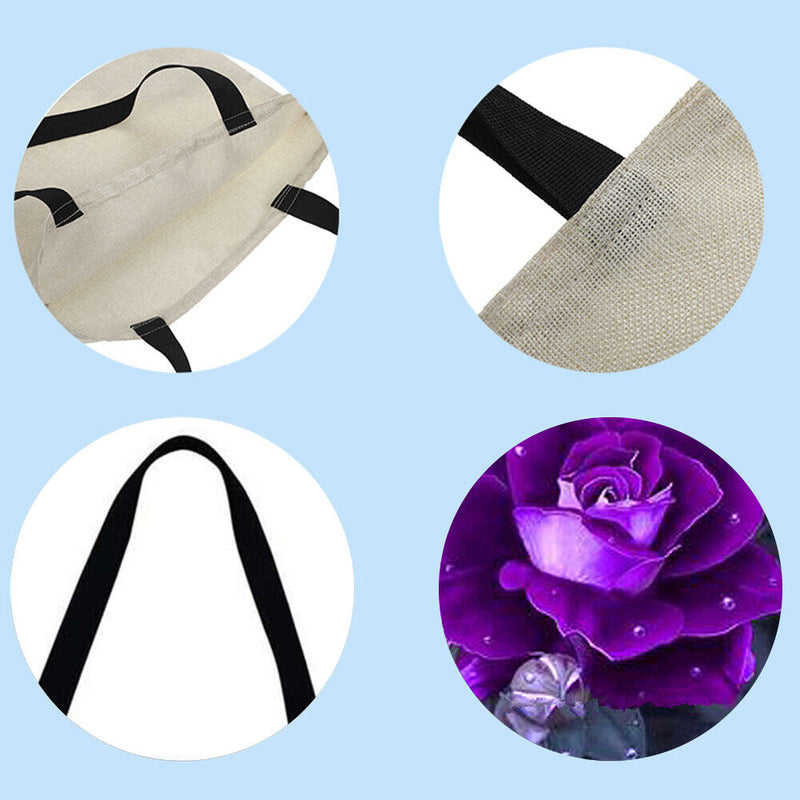 MOTINGDI CAR Women's Purple Rose Shopping Bag Large Capacity