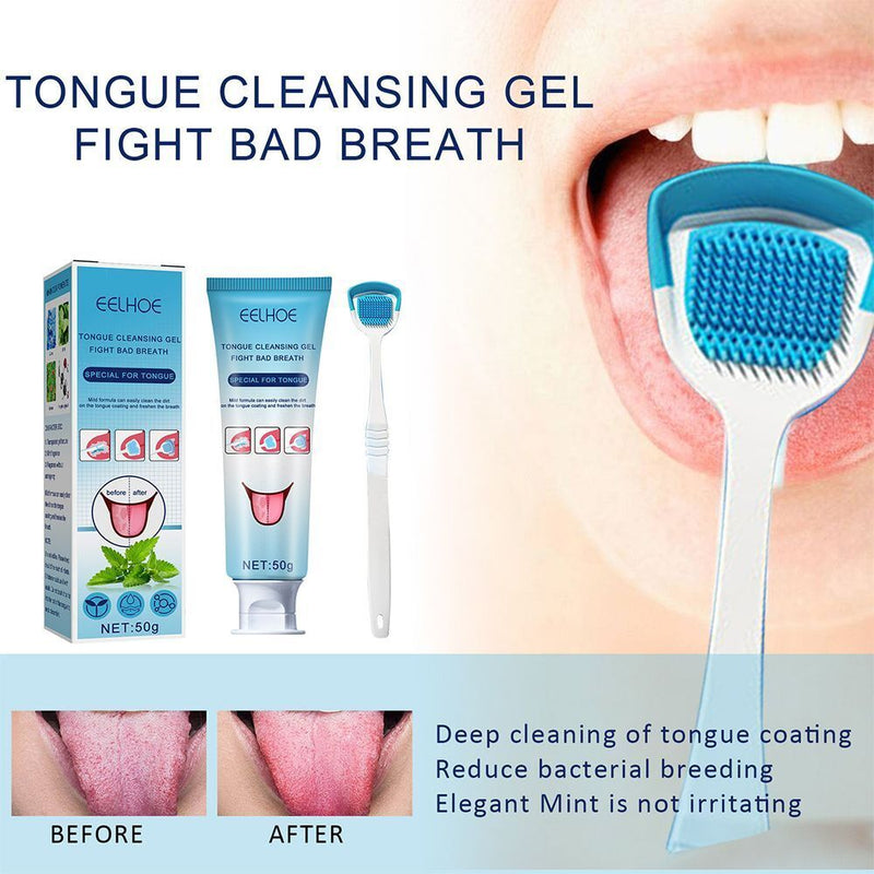Silicone Remove Odor Tongue Brush Tongue Coating Cleansing Tongue Scraper