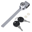 Window Glass Case Lock Hasps Slider Bar with Key for Mobile Showca