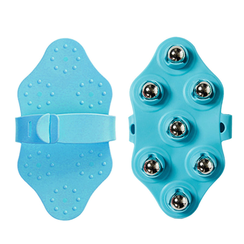 Massage Glove Body Massager with Metal Roller Ball for Neck Foot Full Body Care