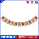 Labor Day Linen Banner Holiday Decoration Pennant for Fireplace Doorway Por