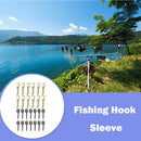 40pcs Fishing Hook Sleeves Stop Beads Screws Peg Soft Anti-Tangle Tube Accessory