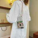 Women PVC Clear Transparent Crossbody Bag Female Summer Mini Casual Handbags